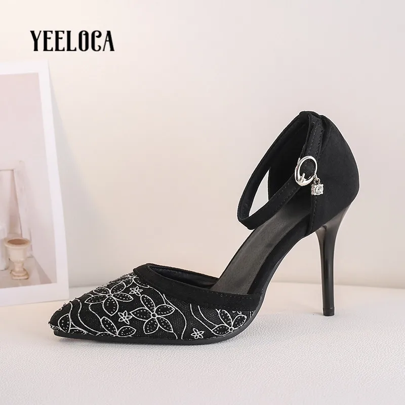 YEELOCA 2019 women summer sandals pointed toe supper high heels embroider buckle strap cover heel thin heels woman shoes
YEELOCA 2019 women summer sandals pointed toe supper high heels embroider buckle strap cover heel thin heels woman shoes