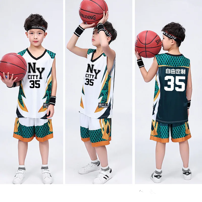 Детский баскетбольный трикотажный тренировочный комплект для мальчиков костюмы