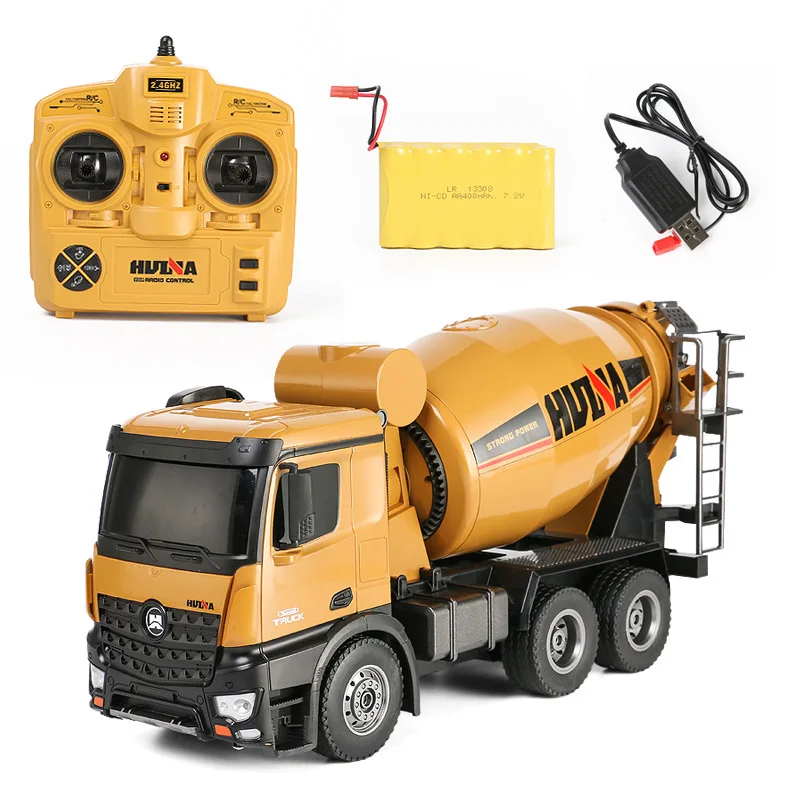 Игрушка HUINA RC Truck 574 1:14 2 4G 10Ch бетонный миксер инженерный грузовик светильник