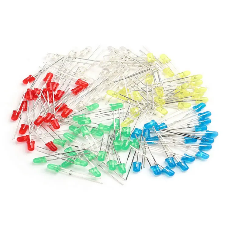 100Pcs/Lot 3mm LED Light White Yellow Red Green Blue Assorted Kit DIY LEDs Set electronic diy kit
100Pcs/Lot 3mm LED Light White Yellow Red Green Blue Assorted Kit DIY LEDs Set electronic diy kit