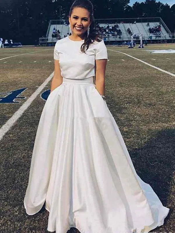 Vestidos Gorgeous 2021 Summer 2 piece Beach Lace Wedding Dresses short sleeves zipper wedding gowns boho bridal gown sweep train
Vestidos Gorgeous 2021 Summer 2 piece Beach Lace Wedding Dresses short sleeves zipper wedding gowns boho bridal gown sweep train