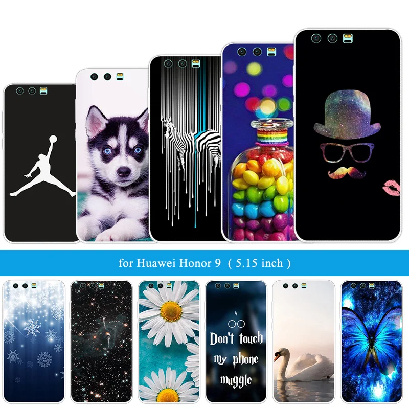 Чехол для Huawei Honor 9 силиконовый чехол 5 15 ''для Ультратонкий Honor9 черные матовые