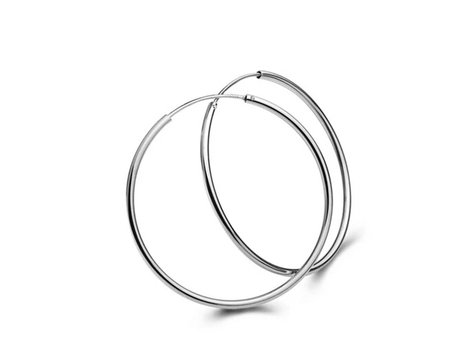 White Gold Low Price Promotion Silver Hoop Earrings Classic Fashion Jewelry Wedding Gifts 40mm
White Gold Low Price Promotion Silver Hoop Earrings Classic Fashion Jewelry Wedding Gifts 40mm