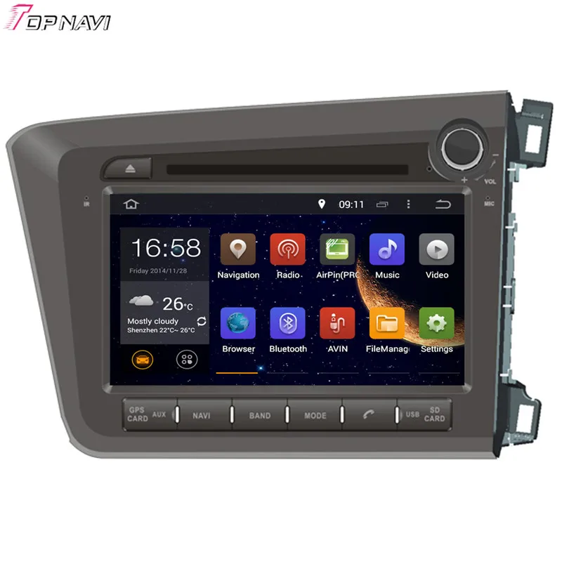 TOPNAVI 8 ''четырехъядерный Android 6,0 Автомобильный GPS-навигатор для CIVIC правостороннее Вождение 2012-для Honda Авторадио мультимедийный аудио стерео
TOPNAVI 8 ''четырехъядерный Android 6,0 Автомобильный GPS-навигатор для CIVIC правостороннее Вождение 2012-для Honda Авторадио мультимедийный аудио стерео