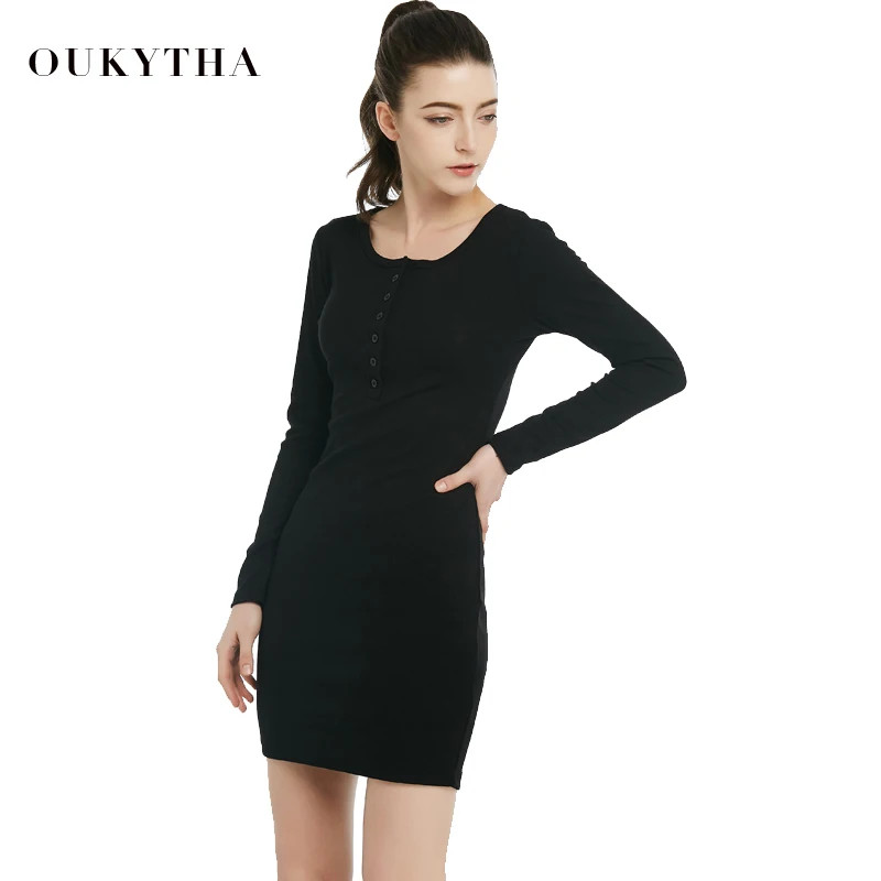 Oukytha 2018 spring Long Sleeves Fashion Knee-Length Sexy Bodycon Dress with Buttons Casual Women Dress for OfficeLS15656
Oukytha 2018 spring Long Sleeves Fashion Knee-Length Sexy Bodycon Dress with Buttons Casual Women Dress for OfficeLS15656