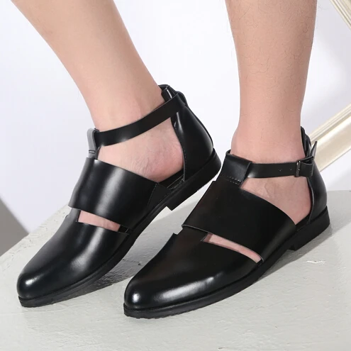 Men's summer genuine cow leather pointed sandals cool personality Roman breathable leather shoes for male closed toe sandal shoe
Men's summer genuine cow leather pointed sandals cool personality Roman breathable leather shoes for male closed toe sandal shoe