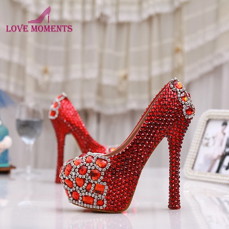 New High Fashion Red Rhinestone Pumps Women's Party Shoes Bridal Wedding Dress Shoes Crystal High Heels Lady Prom Shoes
New High Fashion Red Rhinestone Pumps Women's Party Shoes Bridal Wedding Dress Shoes Crystal High Heels Lady Prom Shoes