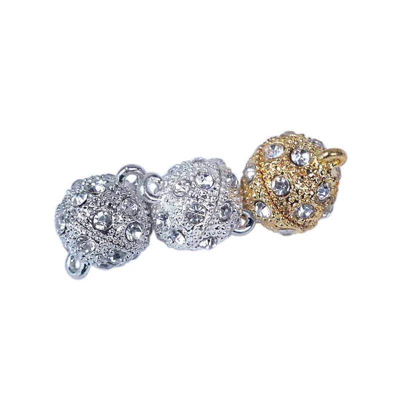 5 Sets/lot Crystal Rhinestone Pave Round Ball Magnetic Clasp Gold Silber Color Strong Connector Closure for DIY Jewelry Making
5 Sets/lot Crystal Rhinestone Pave Round Ball Magnetic Clasp Gold Silber Color Strong Connector Closure for DIY Jewelry Making