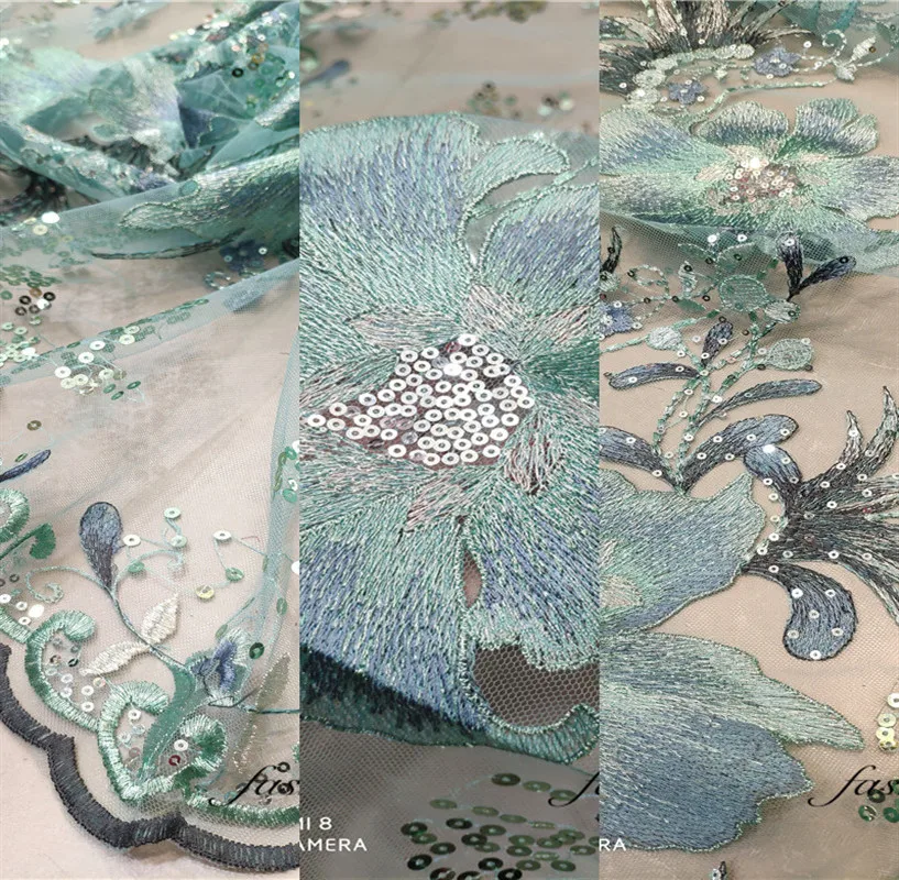 2019 High Quality African Lace Fabric emerald blue French Net Embroidery Sequins Tulle Lace Fabric For Nigerian Party Dress
2019 High Quality African Lace Fabric emerald blue French Net Embroidery Sequins Tulle Lace Fabric For Nigerian Party Dress