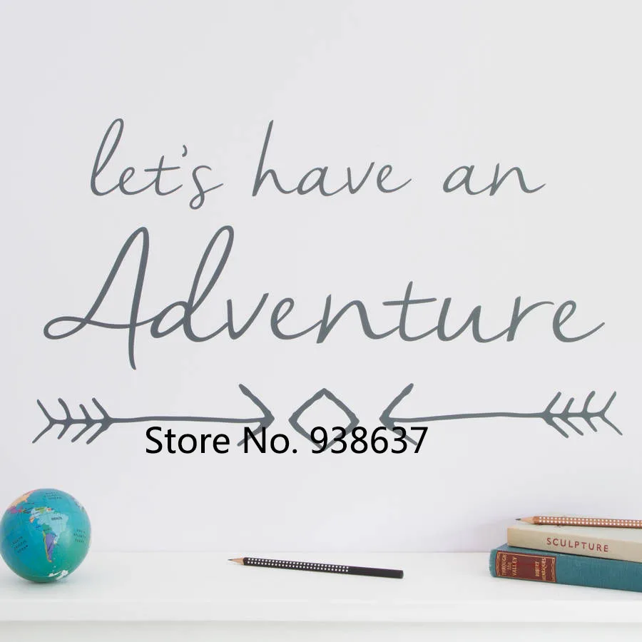 Let's Have an Adventure Wall Sticker Living Room Waterproof House Decorate PVC Wall Decals Bedroom Kids Room Text Stickers ZB419
Let's Have an Adventure Wall Sticker Living Room Waterproof House Decorate PVC Wall Decals Bedroom Kids Room Text Stickers ZB419