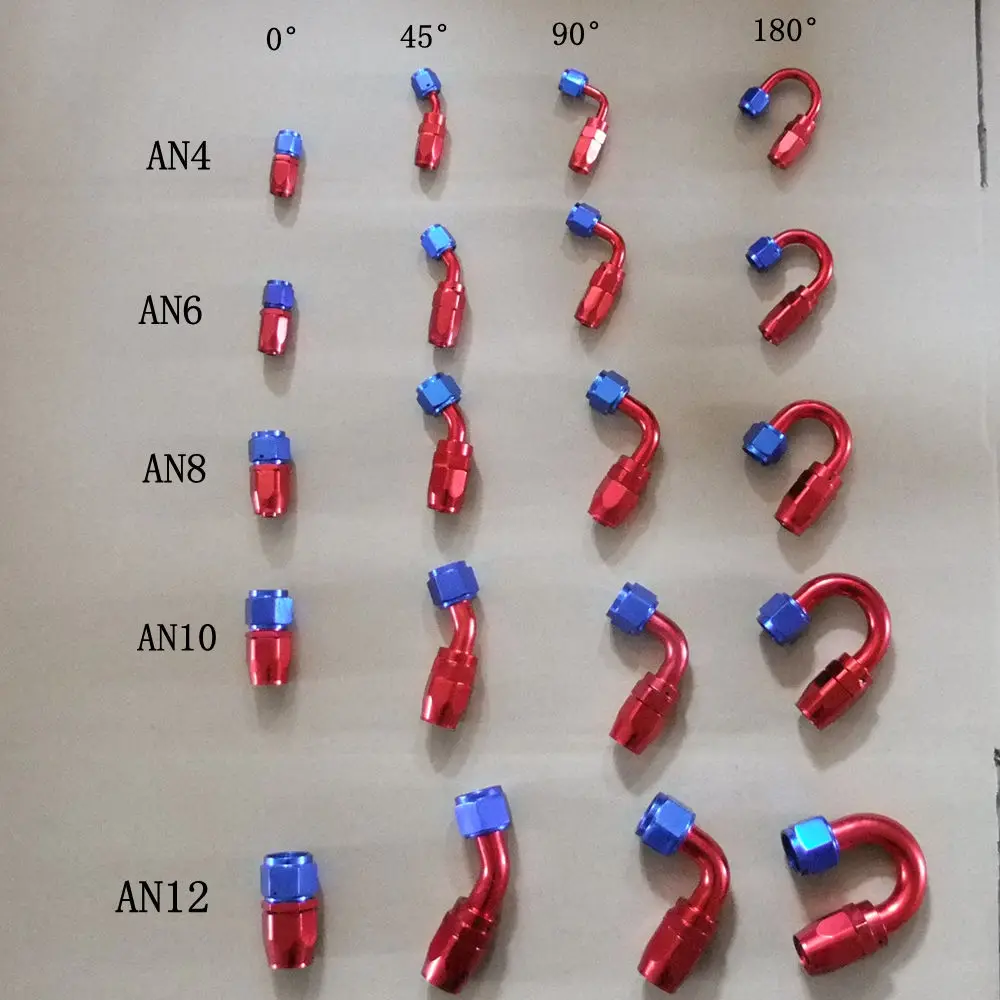 universal Aluminum AN4-AN12 Oil Fuel Swivel Hose Straight Elbow 0 45 90 180 Degree Hose End Oil Fuel Reusable Fitting
universal Aluminum AN4-AN12 Oil Fuel Swivel Hose Straight Elbow 0 45 90 180 Degree Hose End Oil Fuel Reusable Fitting