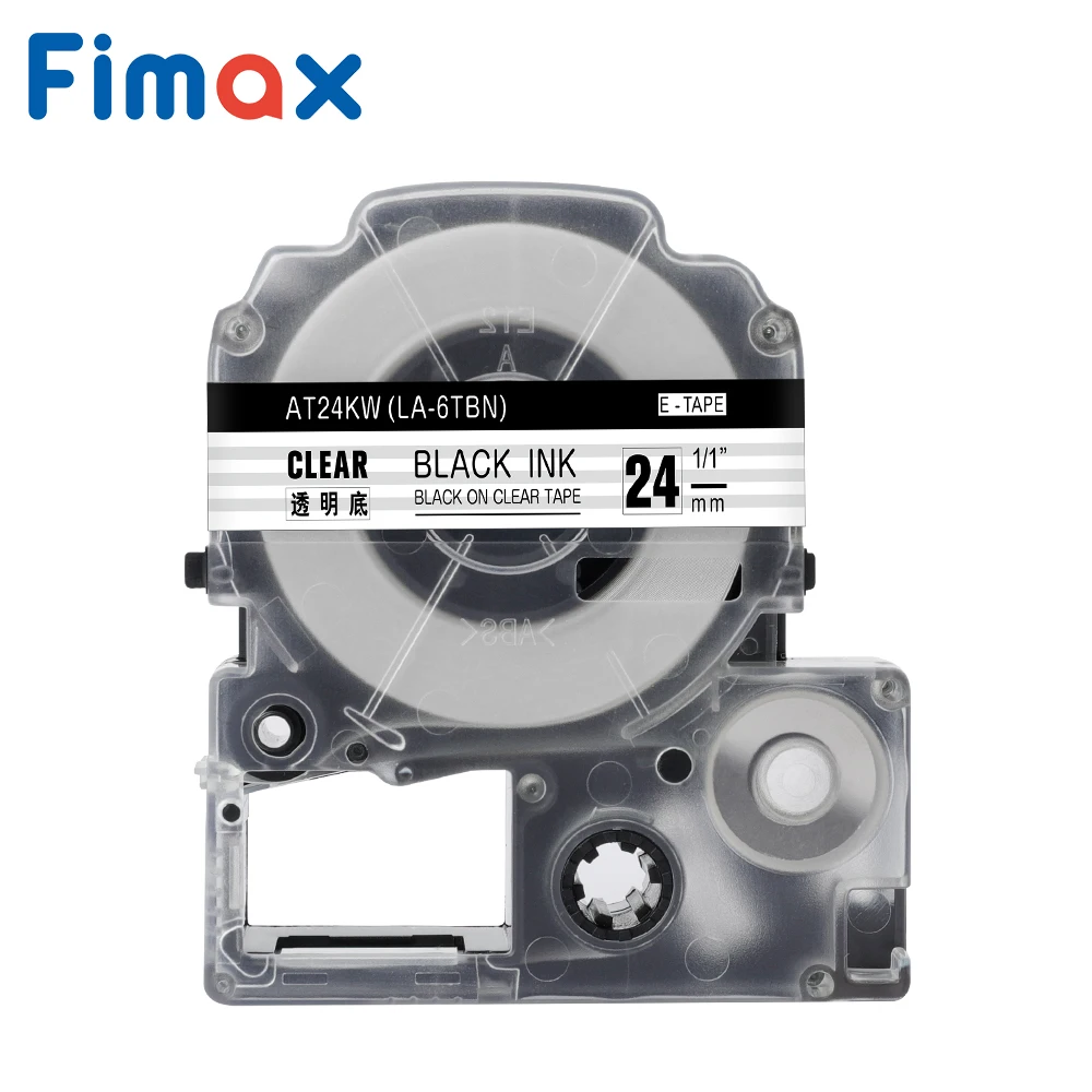 Fimax Black On Clear ST24KW 24 мм Совместимость с Epson этикетки лента Этикетка картриджа Maker для