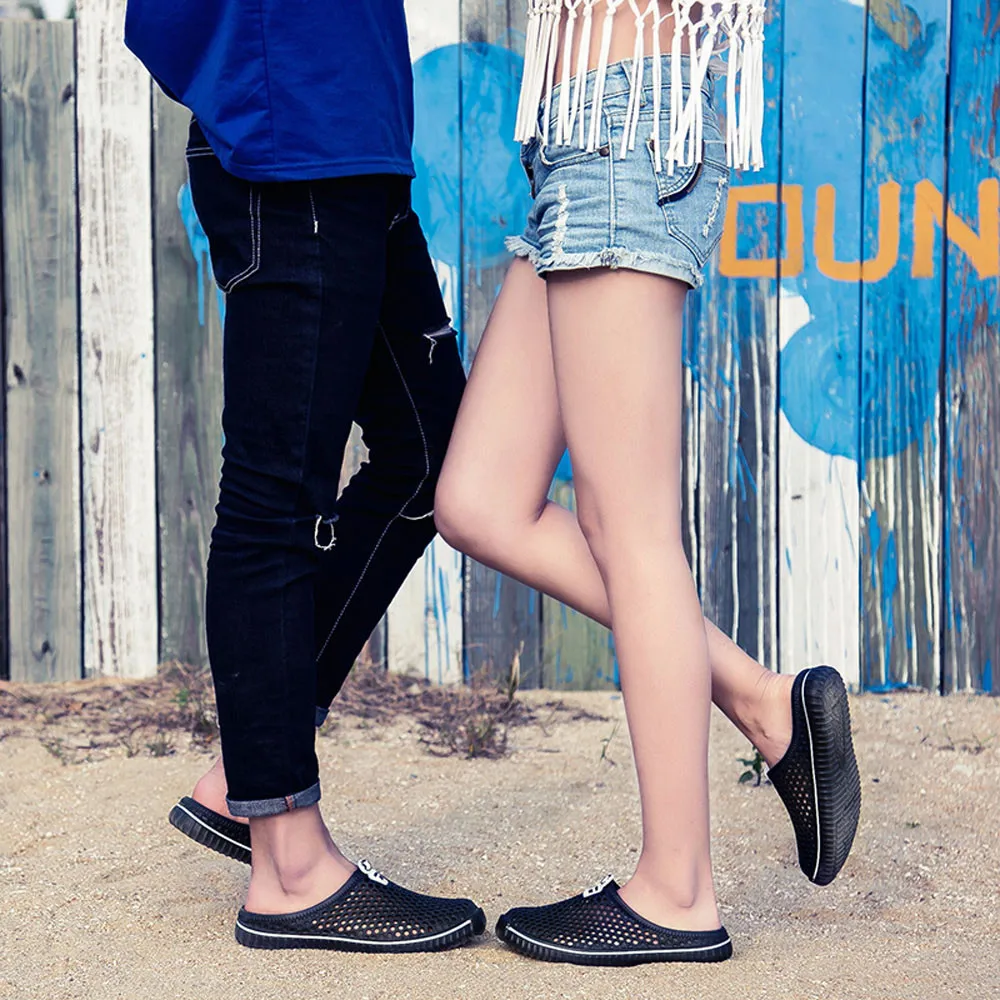 Men Shoes Unisex Summer Hollow Slippers Casual Fashion Big Size 39-46 Beach jun11 | Обувь