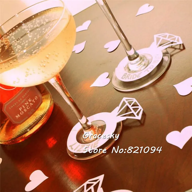 50pcs pearlescent Diamond Glass Ring Wine Drink Marker Name Tag Charms Wedding Party Bachelorette Bridal shower place table card
50pcs pearlescent Diamond Glass Ring Wine Drink Marker Name Tag Charms Wedding Party Bachelorette Bridal shower place table card