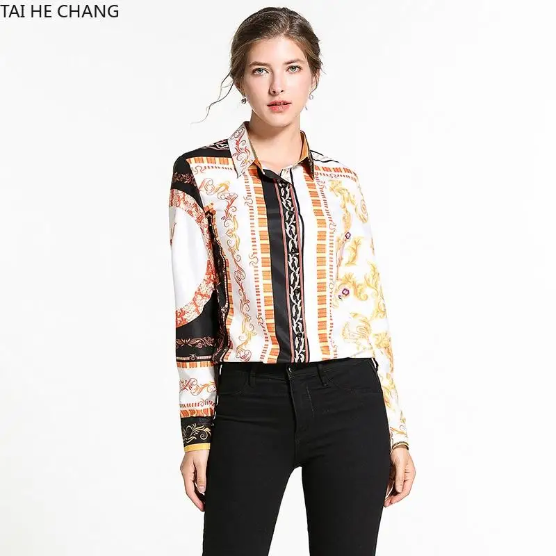 2019 New Fashion High Quality Women Clothing Tops Blouses & Shirts Casual Print Long Sleeve Vintage Slim Shirt
2019 New Fashion High Quality Women Clothing Tops Blouses & Shirts Casual Print Long Sleeve Vintage Slim Shirt