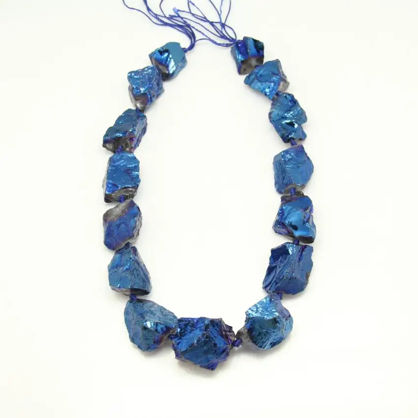 Full strand Rough Quartz Titanium Blue Nugget Beads Pendants,Center Drilled Natural Crystals Large Stones Spacer Necklace Bulk
Full strand Rough Quartz Titanium Blue Nugget Beads Pendants,Center Drilled Natural Crystals Large Stones Spacer Necklace Bulk