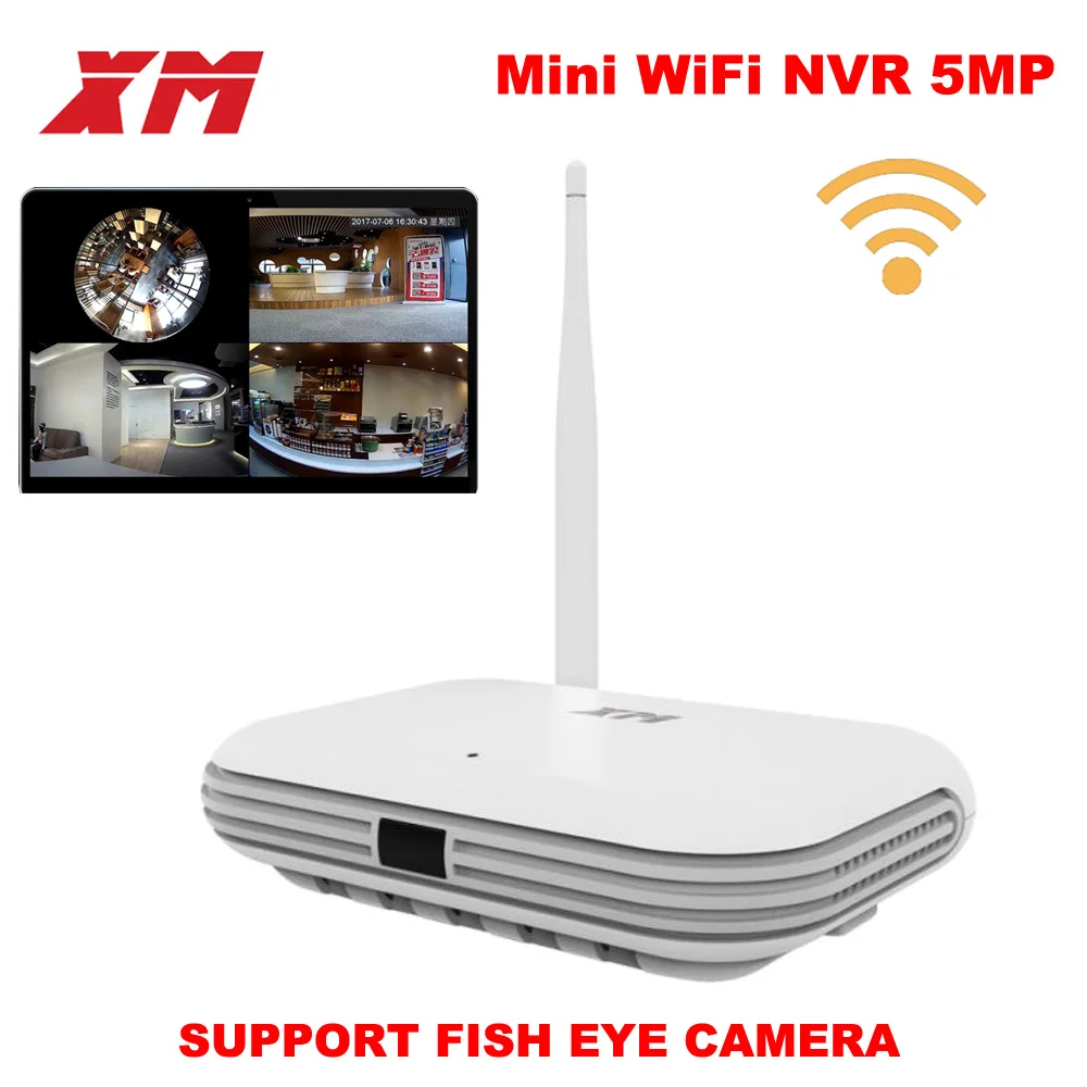 Умная Wi Fi мини камера XM панорамная 5 Мп/4 МП/3 Мп 360 градусов VR 4CH NVR поддержка ONVIF P2P