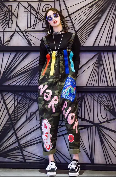 Camouflage bib female 2020 spring and autumn new overalls loose large size tooling conjoined harem pants women's tide
Camouflage bib female 2020 spring and autumn new overalls loose large size tooling conjoined harem pants women's tide