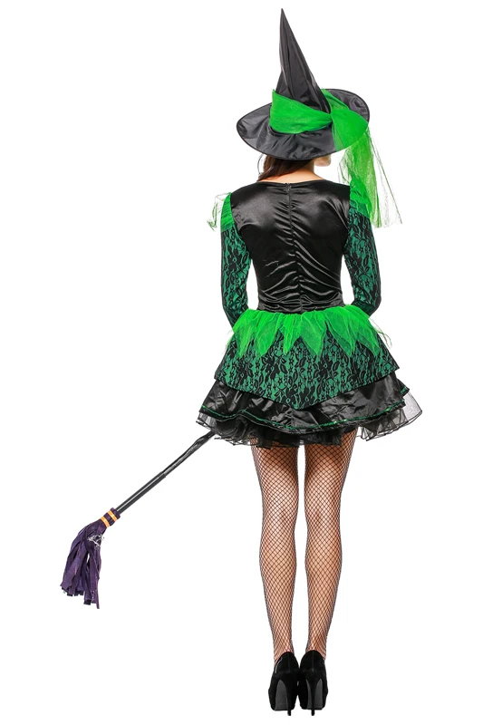 Hot Green Black Witch Costume Witch Costume Adult Halloween Carnival Cosplay Costume High Quality
Hot Green Black Witch Costume Witch Costume Adult Halloween Carnival Cosplay Costume High Quality
