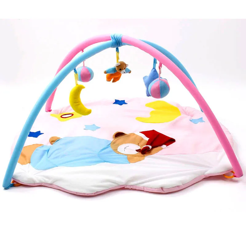 Дети хлопок детские игровые коврики круглый ковер Rugs Животные Playmat новорожденных