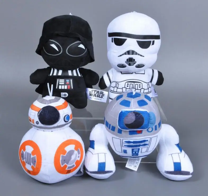 Звездные войны 4 шт. Дарт Вейдер и Штурмовик робот BB 8 R2 D2 фильм плюшевые куклы