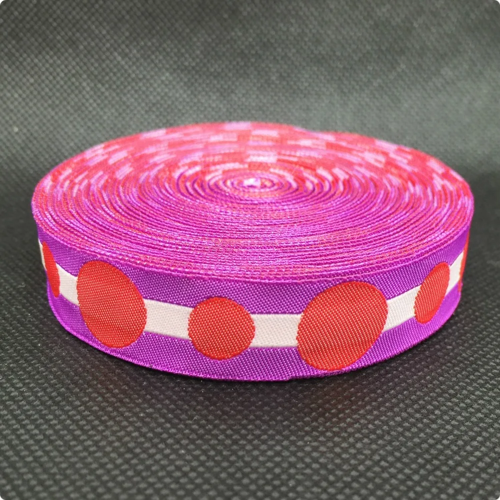 

5/8" 16mmX10yards/lot Zakka handmade accessories Cartoon ribbon laciness Jacquard Ribbon with multicolour dot ZERZEEMOOY