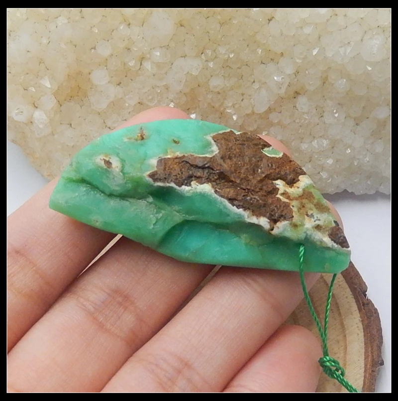 Wholesale 1Pcs Drusy Chrysoprase Summer Style Pendant Bead 47x24x11mm 13.8g Fashion Jewelry Necklace Accessories
Wholesale 1Pcs Drusy Chrysoprase Summer Style Pendant Bead 47x24x11mm 13.8g Fashion Jewelry Necklace Accessories