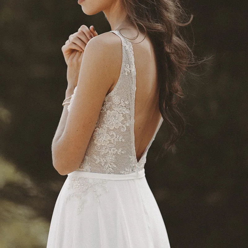 LORIE Beach Wedding Dresses V Neck Lace Top Chiffon Skirt A-Line White Open Back Bride Dress Boho Wedding Gown Free Shipping
LORIE Beach Wedding Dresses V Neck Lace Top Chiffon Skirt A-Line White Open Back Bride Dress Boho Wedding Gown Free Shipping