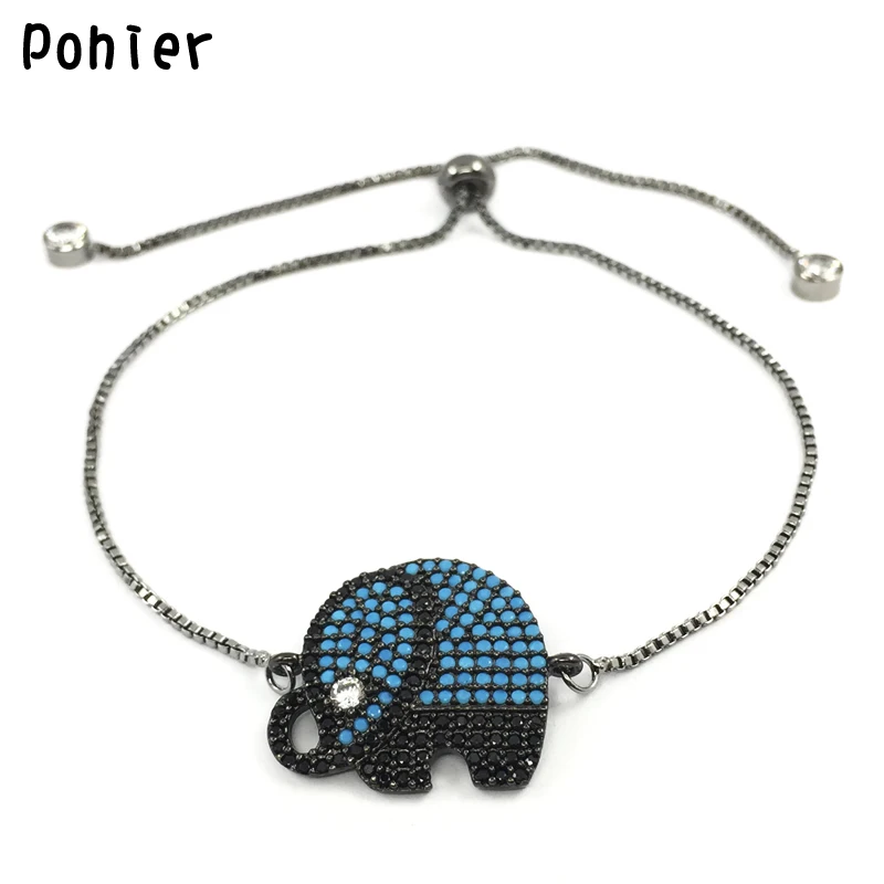 Pohier Cute Elephant With Crystal Charms for Adjustable Mico Pave Charms Women CZ Bracelets Jewelry
Pohier Cute Elephant With Crystal Charms for Adjustable Mico Pave Charms Women CZ Bracelets Jewelry