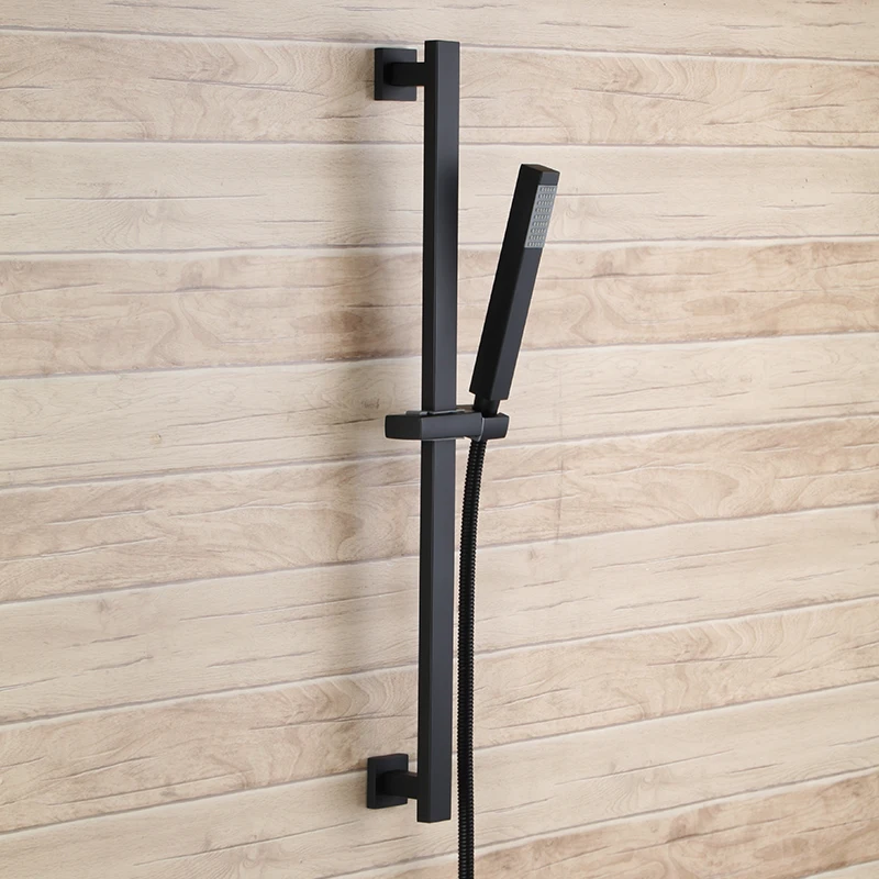 All Metal SUS304 Stainless Steel strong square Hand Shower Head with Adjustable Slide Bar, black Finish
All Metal SUS304 Stainless Steel strong square Hand Shower Head with Adjustable Slide Bar, black Finish
