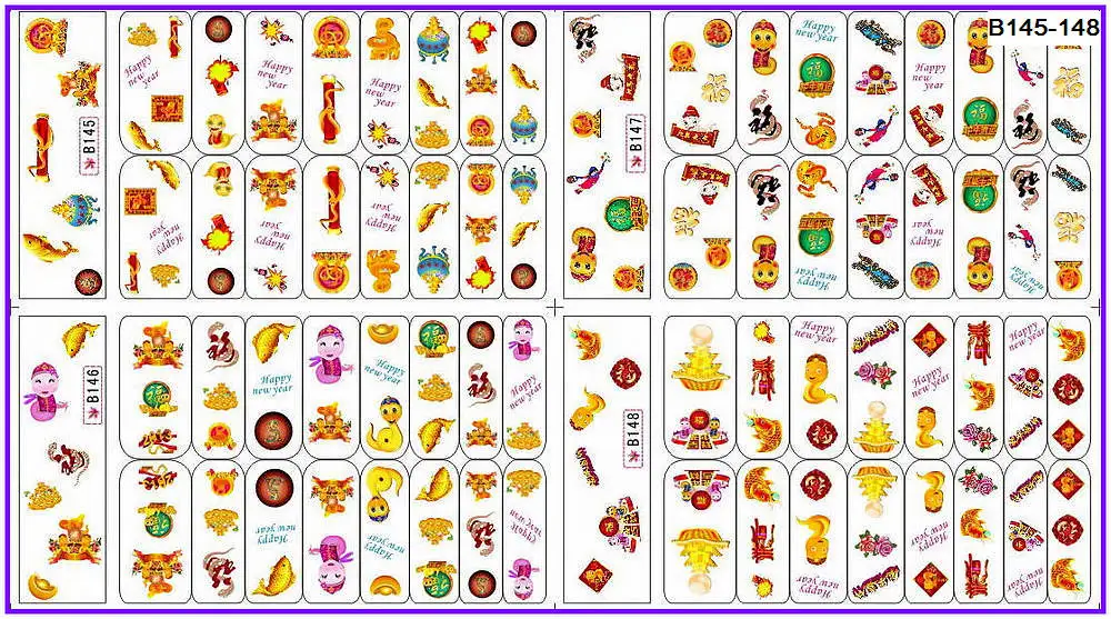 4 PACKS / LOT NAIL ART WATER TRANSFERS STICKERS NAIL DECALS FLOWER ROSE CHINESE NEW YEAR B145-168
4 PACKS / LOT NAIL ART WATER TRANSFERS STICKERS NAIL DECALS FLOWER ROSE CHINESE NEW YEAR B145-168