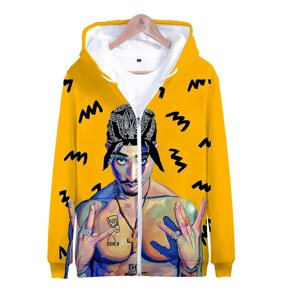American Rapper Tupac 2PAC Style New Slim fit Hoodies Zipper Fashion Trend Hoodie Sweatshirt Casual Zipper Sweatshirt Streetwear
American Rapper Tupac 2PAC Style New Slim fit Hoodies Zipper Fashion Trend Hoodie Sweatshirt Casual Zipper Sweatshirt Streetwear