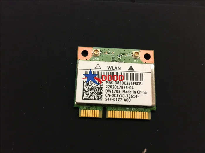 Оригинал для Dell Inspiron 3646 Mini PCIe беспроводная карта DW1705 CN-0C3Y4J 0C3Y4J C3Y4J полностью протестирована
Оригинал для Dell Inspiron 3646 Mini PCIe беспроводная карта DW1705 CN-0C3Y4J 0C3Y4J C3Y4J полностью протестирована