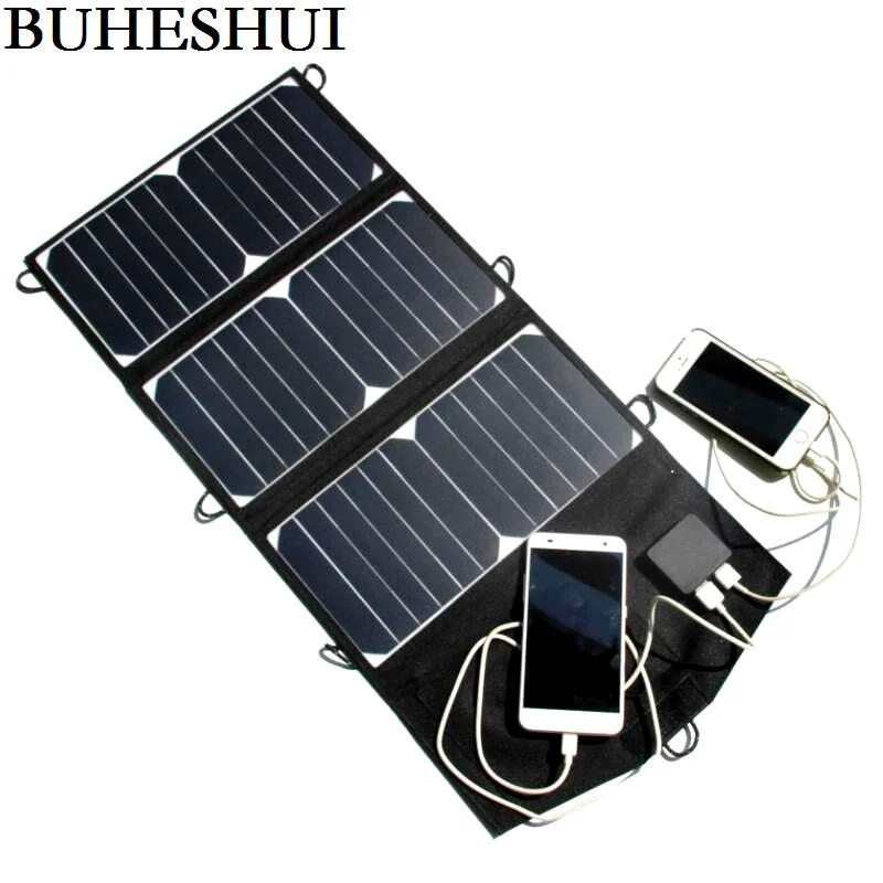 BUHESHUI 21 Вт солнечное зарядное устройство для iPhone/Мобильный Внешний аккумулятор