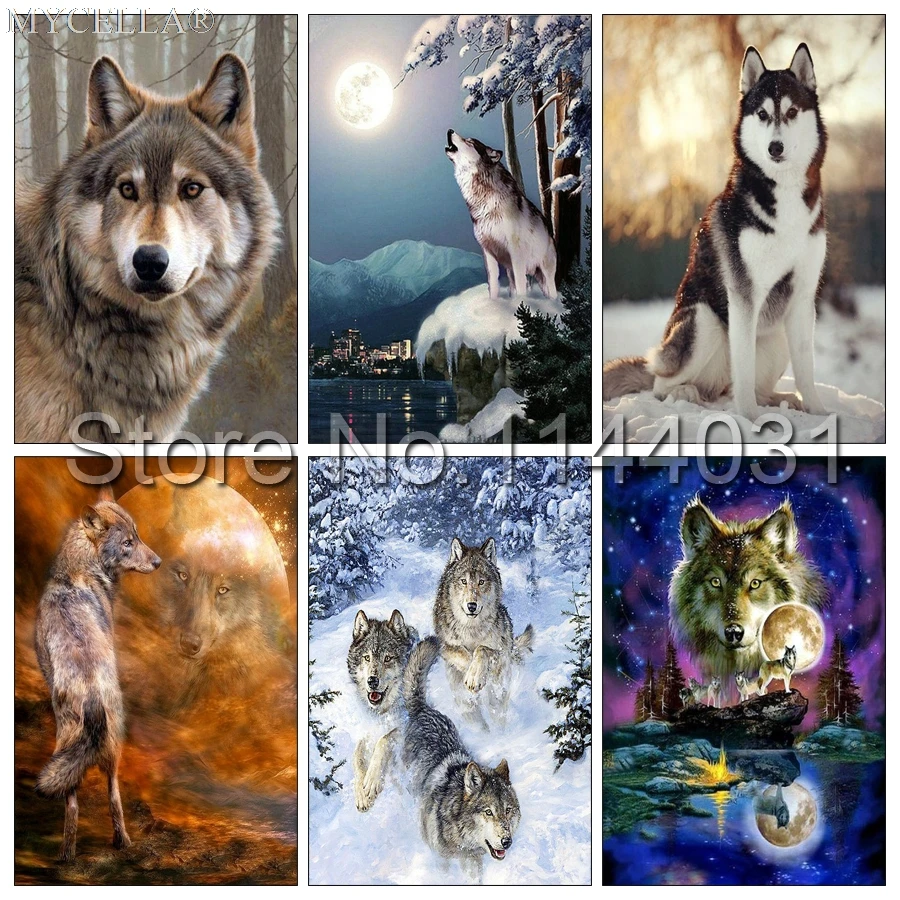 DIY Diamond Painting Cross Stitch Moon Snow Wolf Needlework Diamond Mosaic Animals Embroidery Full Rhinestones Christmas gift
DIY Diamond Painting Cross Stitch Moon Snow Wolf Needlework Diamond Mosaic Animals Embroidery Full Rhinestones Christmas gift