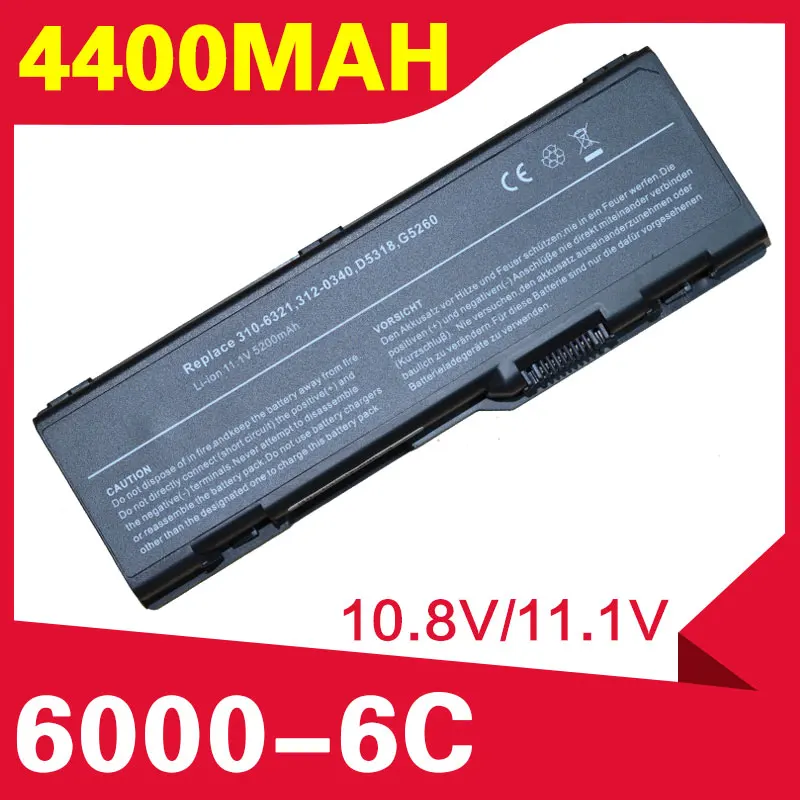 

Apexway 4400mAh 11.1v Laptop Battery For dell Inspiron 6000 E1705 XPS Gen 2 310-6321 312-0340 312-0348 9200 9300 9400