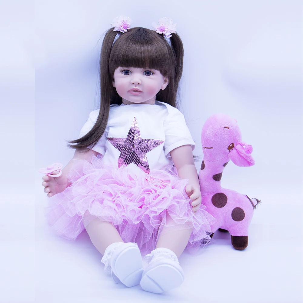 60cm wear pink skirt Silicone Reborn Baby Doll Toys For Girl Exquisite sweet Princess Toddler Alive Bebe Babies Play House Toy
60cm wear pink skirt Silicone Reborn Baby Doll Toys For Girl Exquisite sweet Princess Toddler Alive Bebe Babies Play House Toy