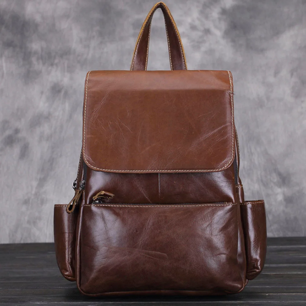 Oil Wax Genuine Leather Backpack Rucksack for Women Vintage Real Cowhide Travel Designer Female Retro Book Bag Daypack Knapsack
Oil Wax Genuine Leather Backpack Rucksack for Women Vintage Real Cowhide Travel Designer Female Retro Book Bag Daypack Knapsack
