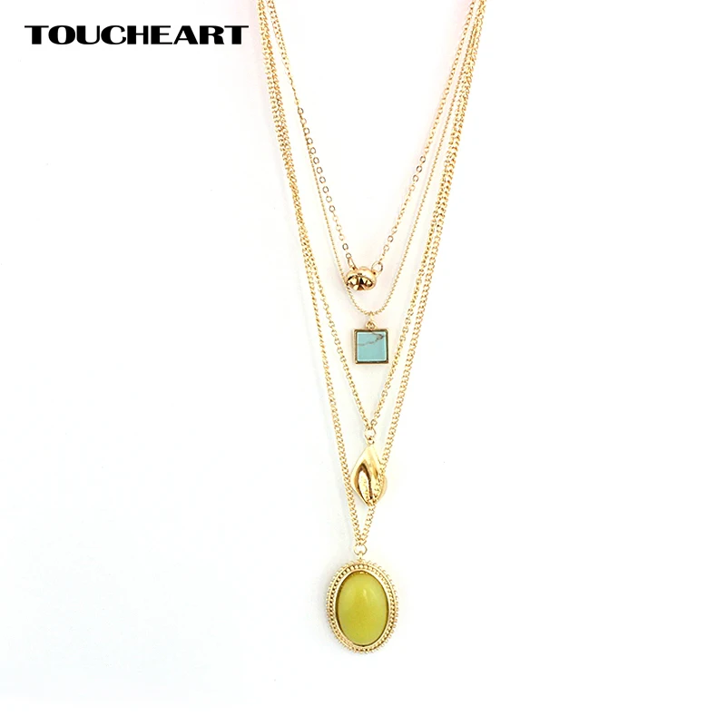 TOUCHEART Square Collar Necklaces Gold Color Chain Multilayer Collier Ethnique Necklace Women Vintage Jewelry Blue SNE160103
TOUCHEART Square Collar Necklaces Gold Color Chain Multilayer Collier Ethnique Necklace Women Vintage Jewelry Blue SNE160103