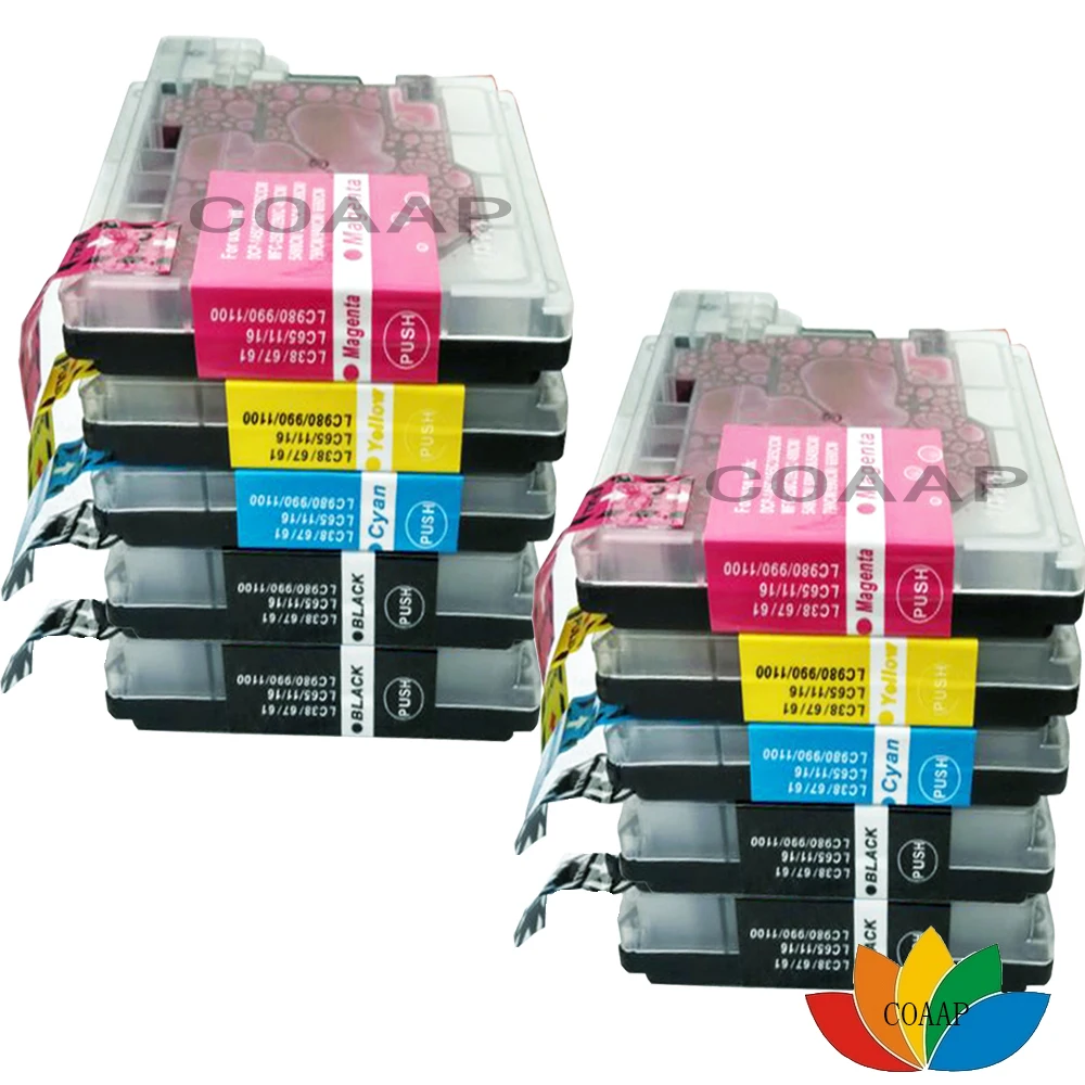 10x Compatible Ink Cartridge for Brother LC 38 67 61 65 980 990 67 1100 XL Ink Cartridge for Brother DCP 185C 195C 9805C Printer
10x Compatible Ink Cartridge for Brother LC 38 67 61 65 980 990 67 1100 XL Ink Cartridge for Brother DCP 185C 195C 9805C Printer