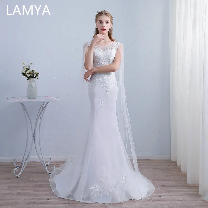 LAMYA Slim Elegant White Mermaid Wedding Dress Beaded Lace Appliques Bridal Gown Plus Size Bruidsjurken Vestido De Noiva
LAMYA Slim Elegant White Mermaid Wedding Dress Beaded Lace Appliques Bridal Gown Plus Size Bruidsjurken Vestido De Noiva