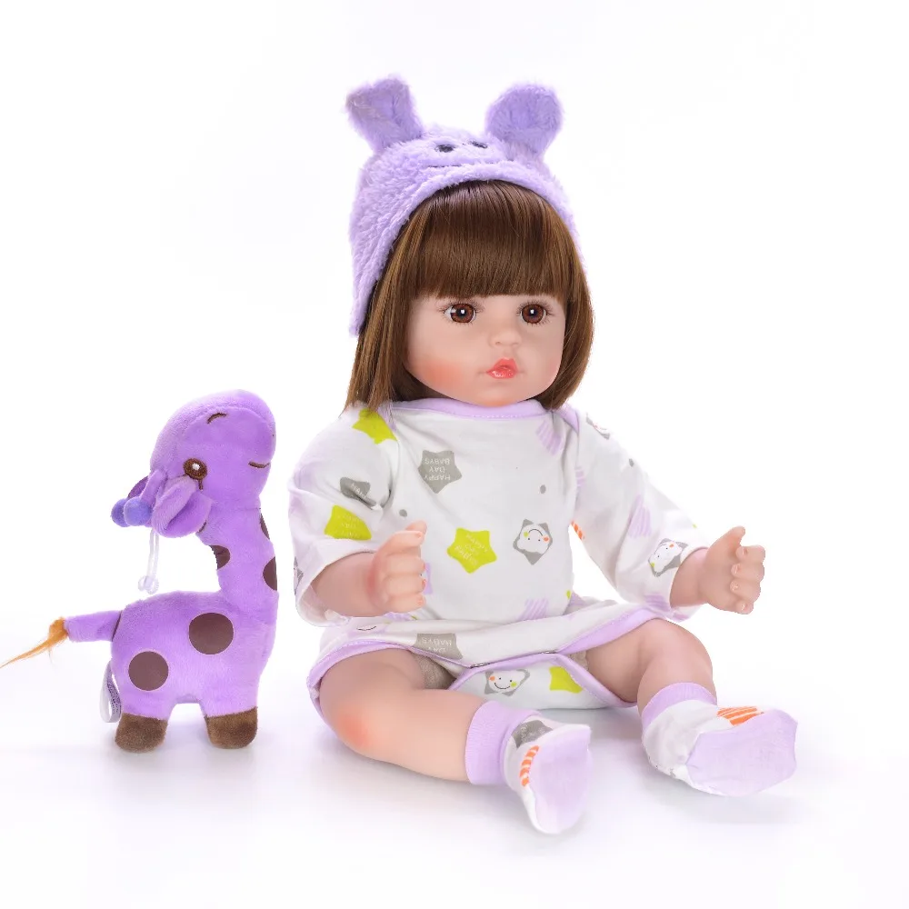 18 Inch Boneca Reborn Baby Girl Doll Soft stuffed body Silicone Vinyl newborn dolls cute Baby Toys For Children's Day Gifts
18 Inch Boneca Reborn Baby Girl Doll Soft stuffed body Silicone Vinyl newborn dolls cute Baby Toys For Children's Day Gifts