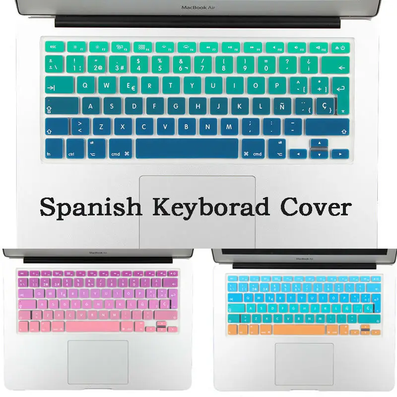 EU UK Spanish Gradient Color Silicon Keyboard Cover Skin for Macbook Air 13 Old Model Pro 13 15" Ultra-thin Keyboard Protector
EU UK Spanish Gradient Color Silicon Keyboard Cover Skin for Macbook Air 13 Old Model Pro 13 15" Ultra-thin Keyboard Protector