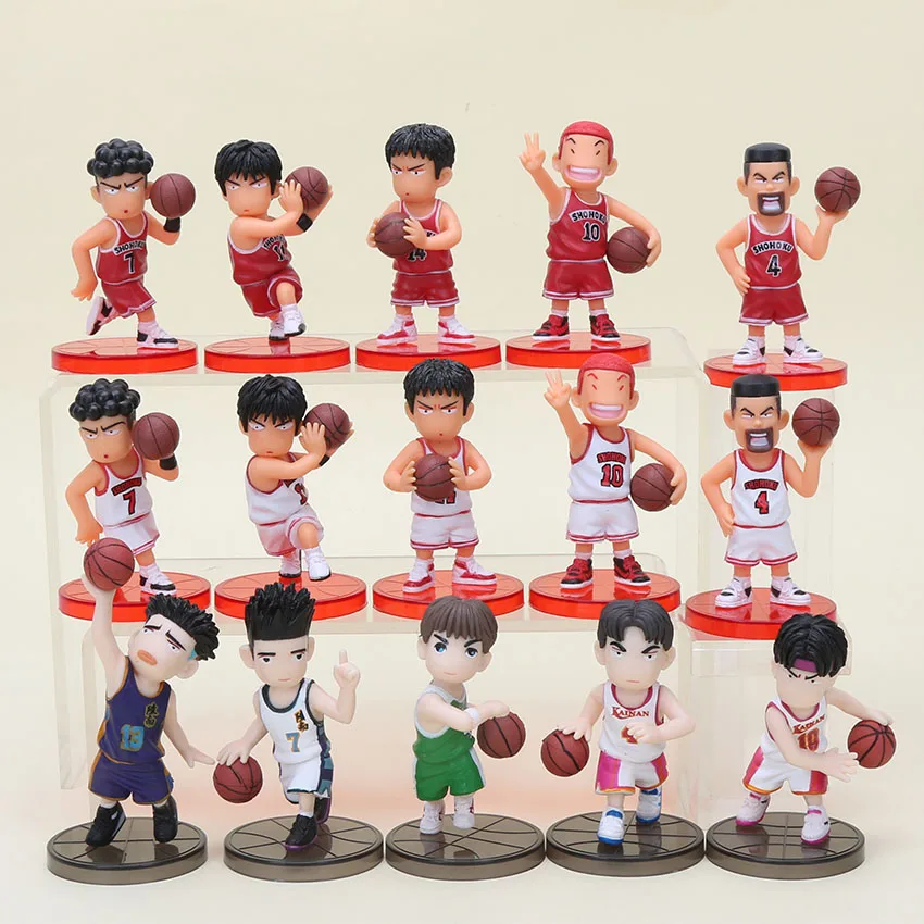 15 шт./лот фигурки Slam Dunk японское аниме ПВХ экшн Фигурки игрушки коллекционные