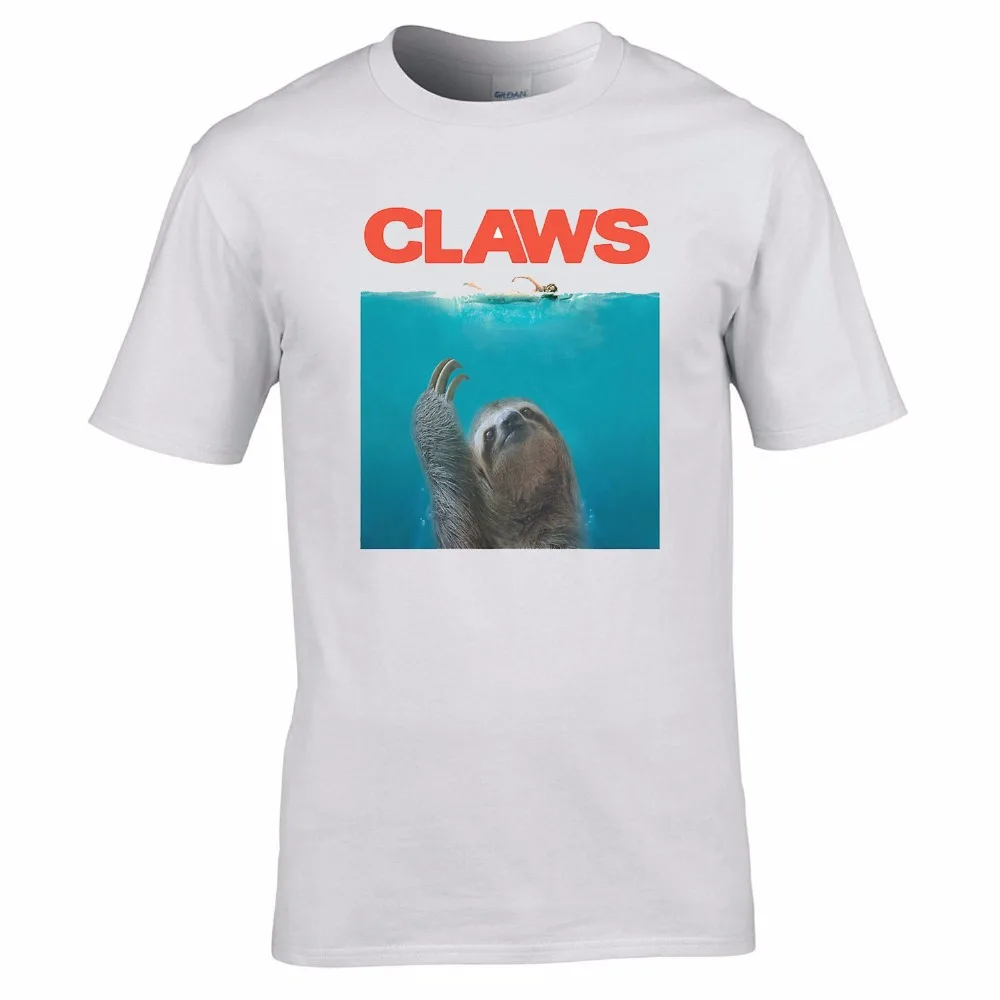 2019 New Summer Style Casual Cotton T Shirt sloth Baseball T Shirt Claws Jaws Parody Pun Funny Slogan Joke Tee shirt Design
2019 New Summer Style Casual Cotton T Shirt sloth Baseball T Shirt Claws Jaws Parody Pun Funny Slogan Joke Tee shirt Design
