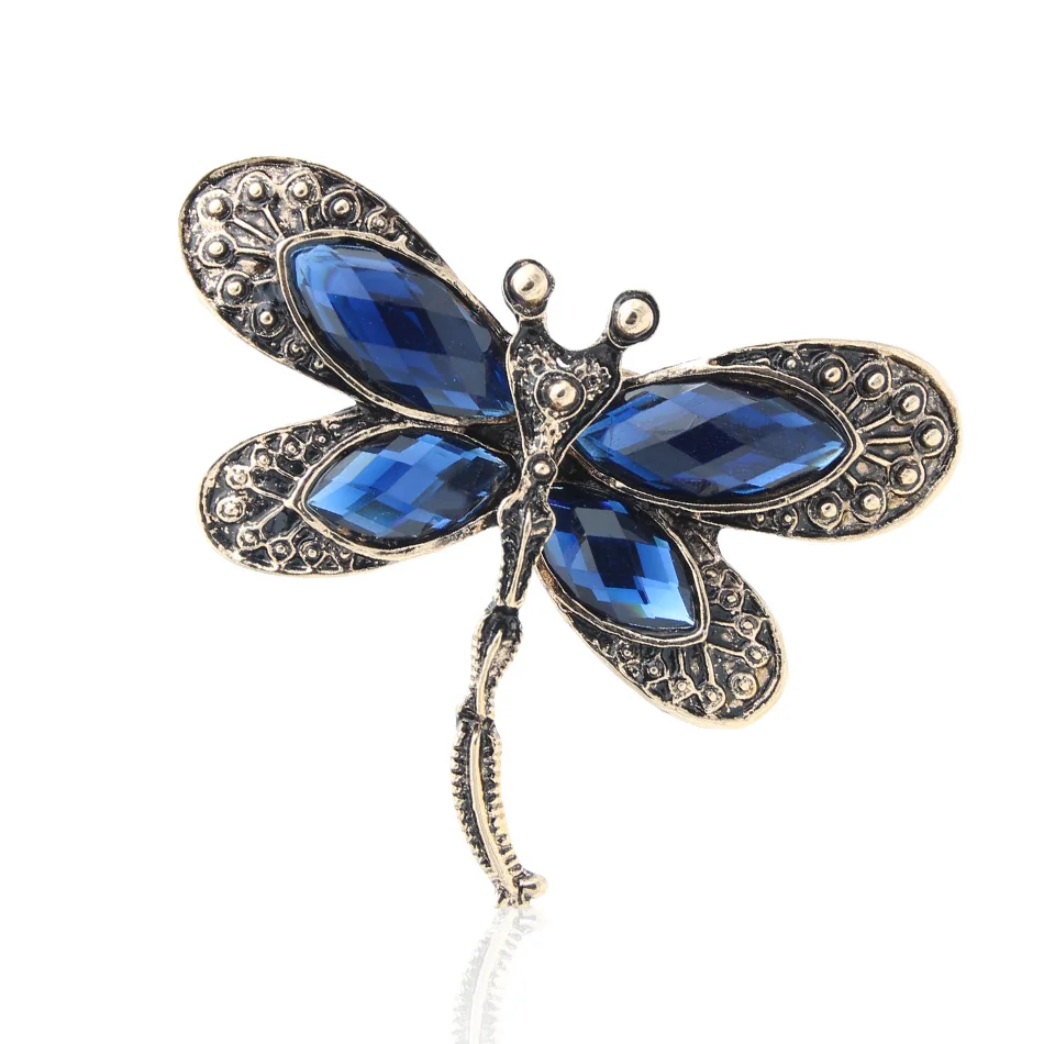 Casual Dragonfly Brooch Pin Women Insect Jewelry Antique Gold Color Crystal Bohemia Brooches Broches Relief Pattern Design
Casual Dragonfly Brooch Pin Women Insect Jewelry Antique Gold Color Crystal Bohemia Brooches Broches Relief Pattern Design