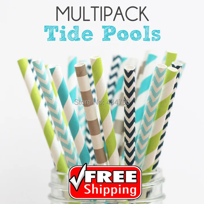 250pcs Mixed 5 Designs TIDE POOLS Paper Straws, Navy,Turquoise,Light Blue,Grey,Apple Green,Boy,Party, Sea,Summer, Stripe Chevron
250pcs Mixed 5 Designs TIDE POOLS Paper Straws, Navy,Turquoise,Light Blue,Grey,Apple Green,Boy,Party, Sea,Summer, Stripe Chevron
