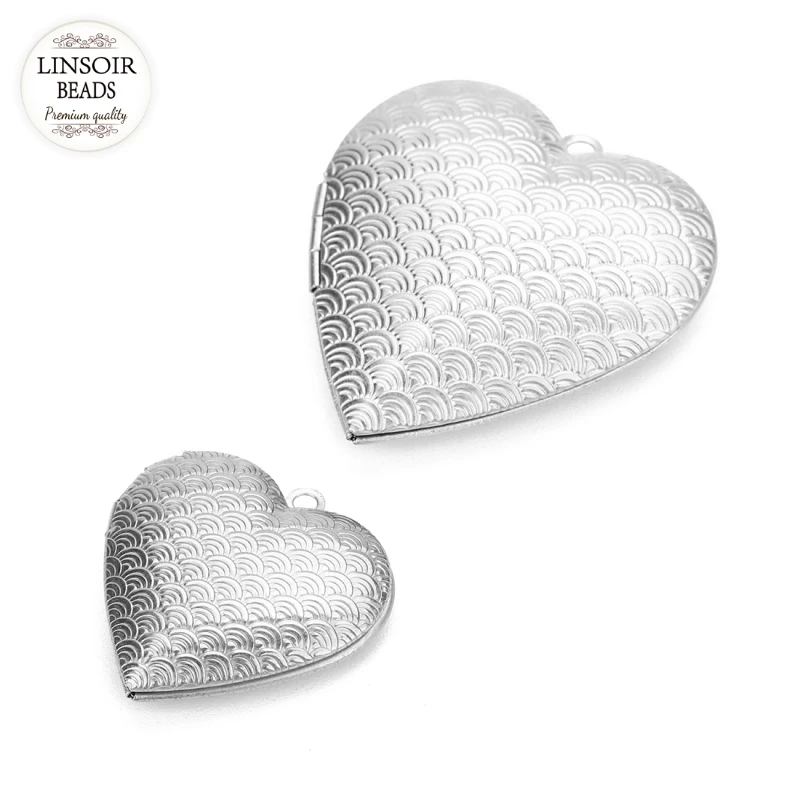 Linsoir 2018 New 2pcs/lot Fashion Heart Locket Pendants Stainless Steel Photo Box Charms For DIY Necklace Jewelry Findings
Linsoir 2018 New 2pcs/lot Fashion Heart Locket Pendants Stainless Steel Photo Box Charms For DIY Necklace Jewelry Findings
