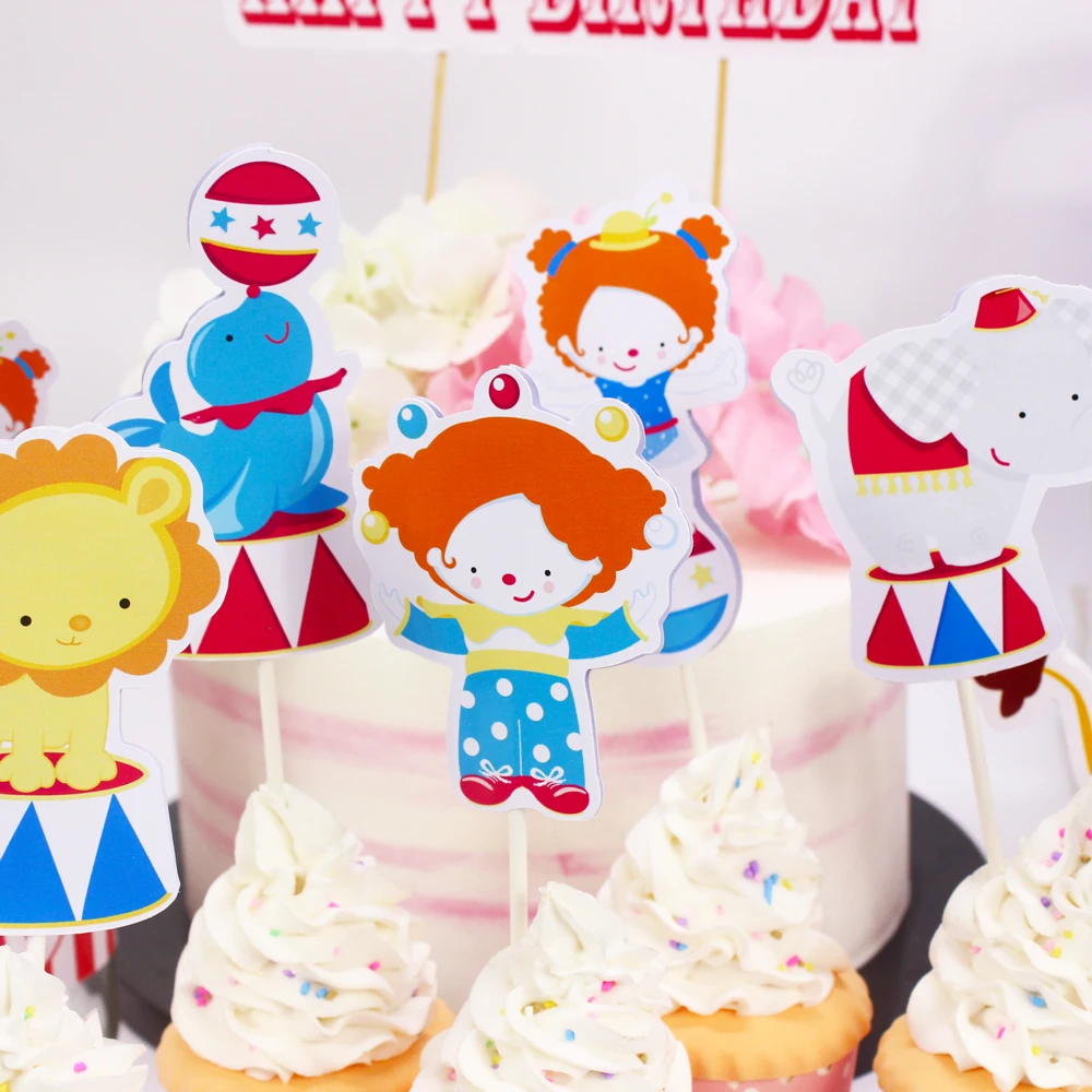 Circus Animal Theme Paper Cupcake Topper Circus Party Decor Baby Shower Kids Birthday Party Decoration Supplies
Circus Animal Theme Paper Cupcake Topper Circus Party Decor Baby Shower Kids Birthday Party Decoration Supplies
