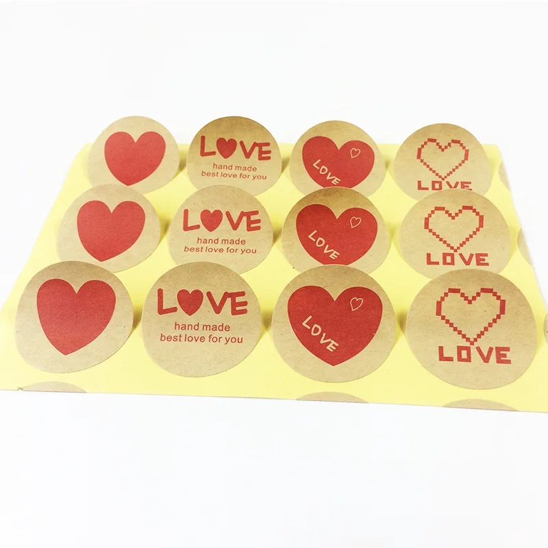 1200PCS/Lot Vintage Romatic Love Heart series Round Kraft paper Sticker for Handmade Products Gift sealing label Wholesale
1200PCS/Lot Vintage Romatic Love Heart series Round Kraft paper Sticker for Handmade Products Gift sealing label Wholesale